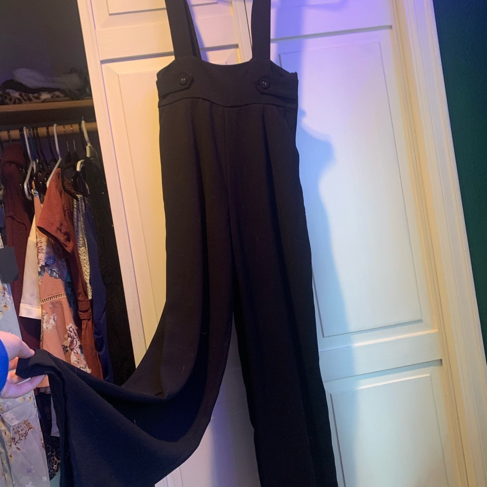 High waisted pants with straps